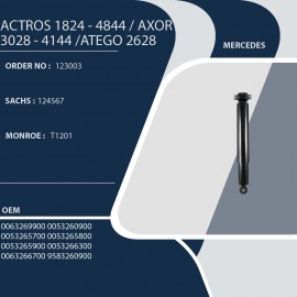 MERCEDES ACTROS 1824 - 4844 / AXOR 3028 - 4144 / ATEGO 2628 123003