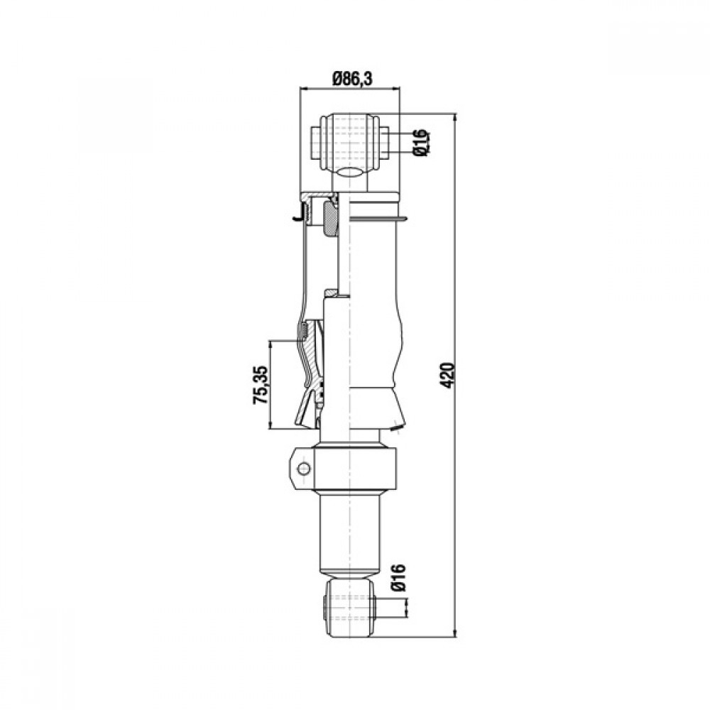 17000091 / A 3001702 K1 Cabin Air Springs