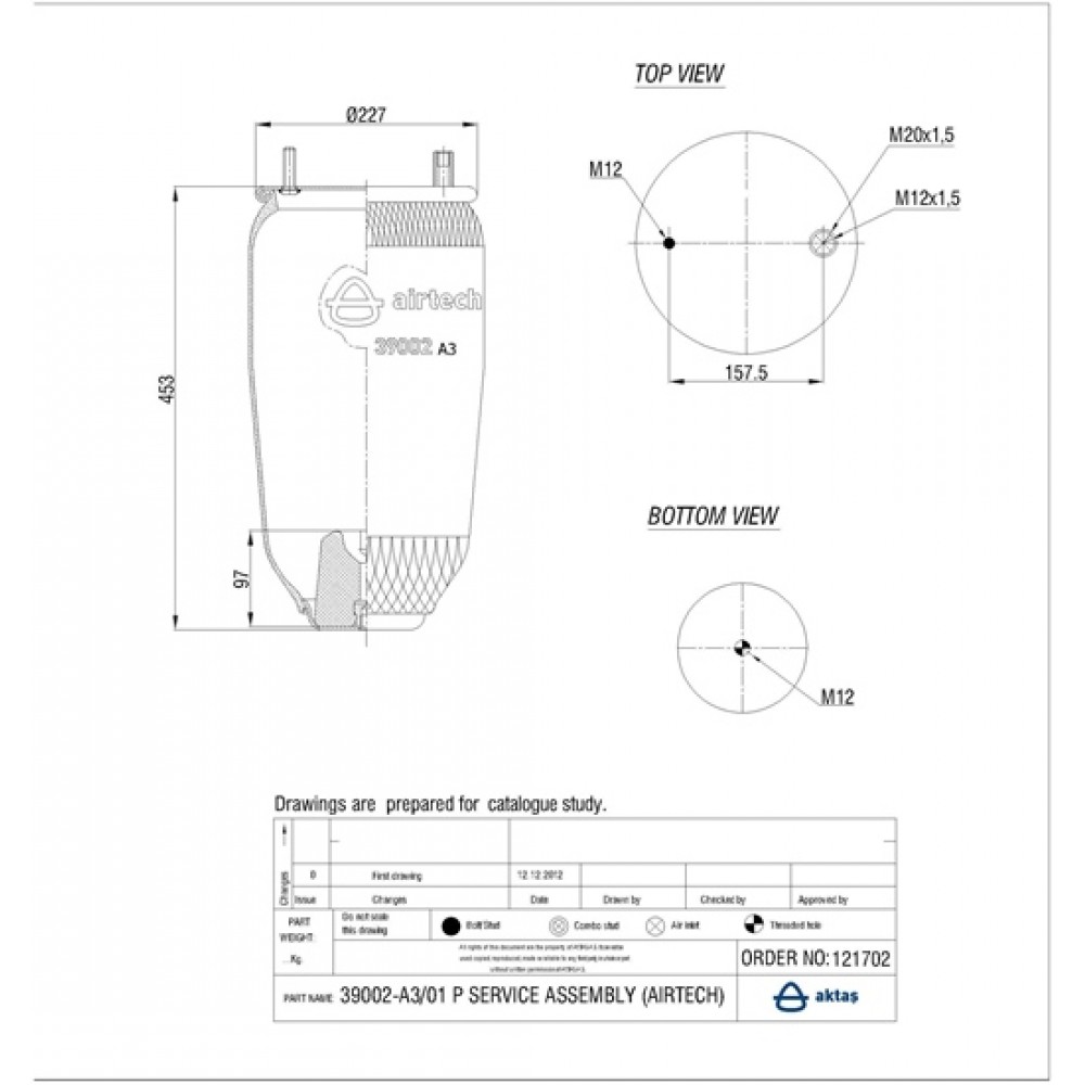 121702 / 39002-A3/01 P Service Assembly