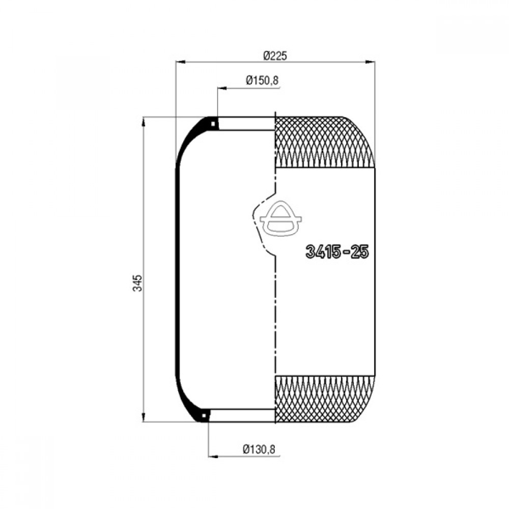 110421 / 3415-25 Roll Körük