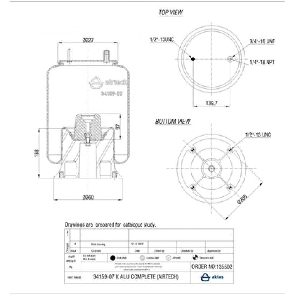 135502 / 34159-07 C ALU Pistonlu