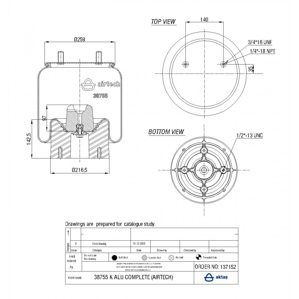 137152 / 38755 C ALU Pistonlu