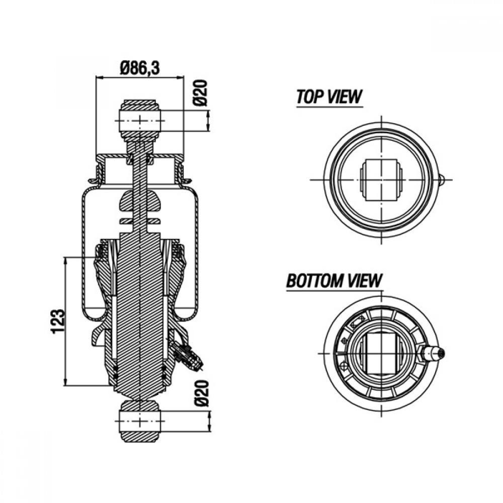 17000311 / A 3001402 K1 Cabin Air Springs
