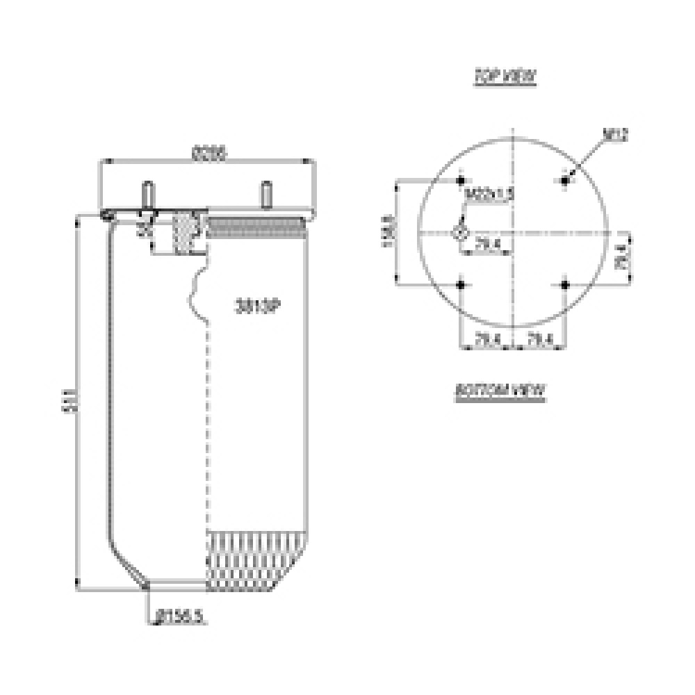 120121 / 3813 P Service Assembly Air Springs