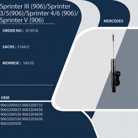 MERCEDES Sprinter III (906)/Sprinter 3/5 (906)/Sprinter 4/6 (906)/Sprinter V (906) 813018