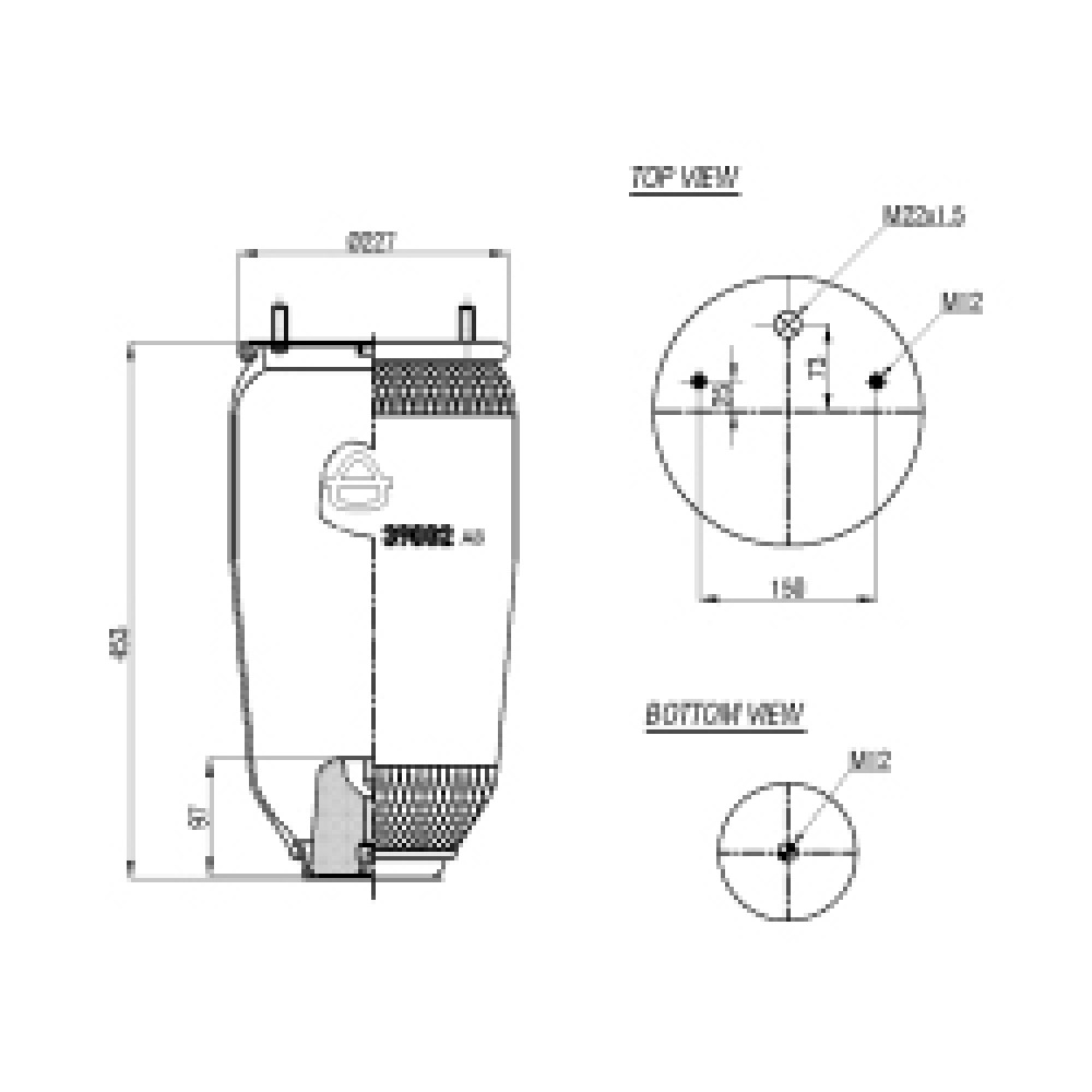 120881 / 39002-A8 P Service Assembly Air Springs