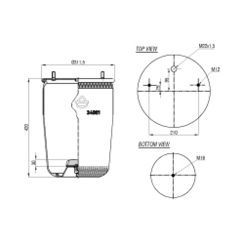 120461 / 34881 P Service Assembly Air Springs