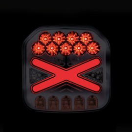 BAD 310-4 / 4 Fonksiyonlu Neon Led x Kare Stop Lamba