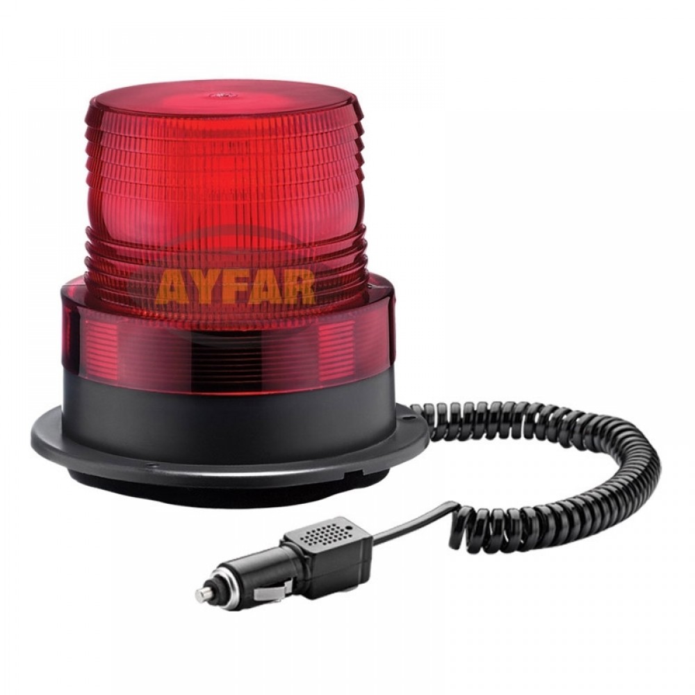 TR520 - 1 DÖNER TRAFİK İKAZ LAMBA LED TİPİ 12-24V KIRMIZI