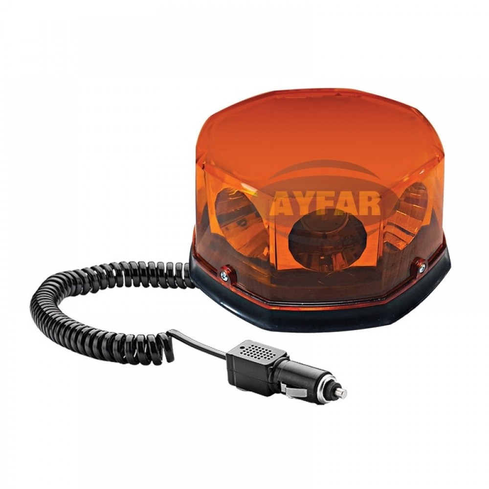 TR521 - 1 DÖNER TRAFİK İKAZ LAMBA LED TİPİ 12-24V SARI